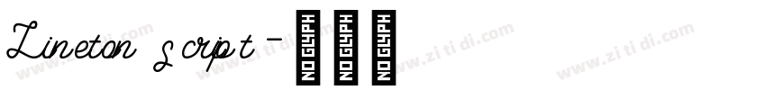 Lineton script字体转换